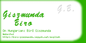 giszmunda biro business card